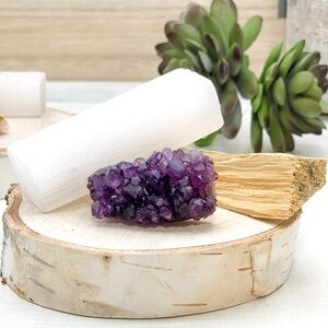 Amethyst, Selenite Crystal & Palo Santo Bundle